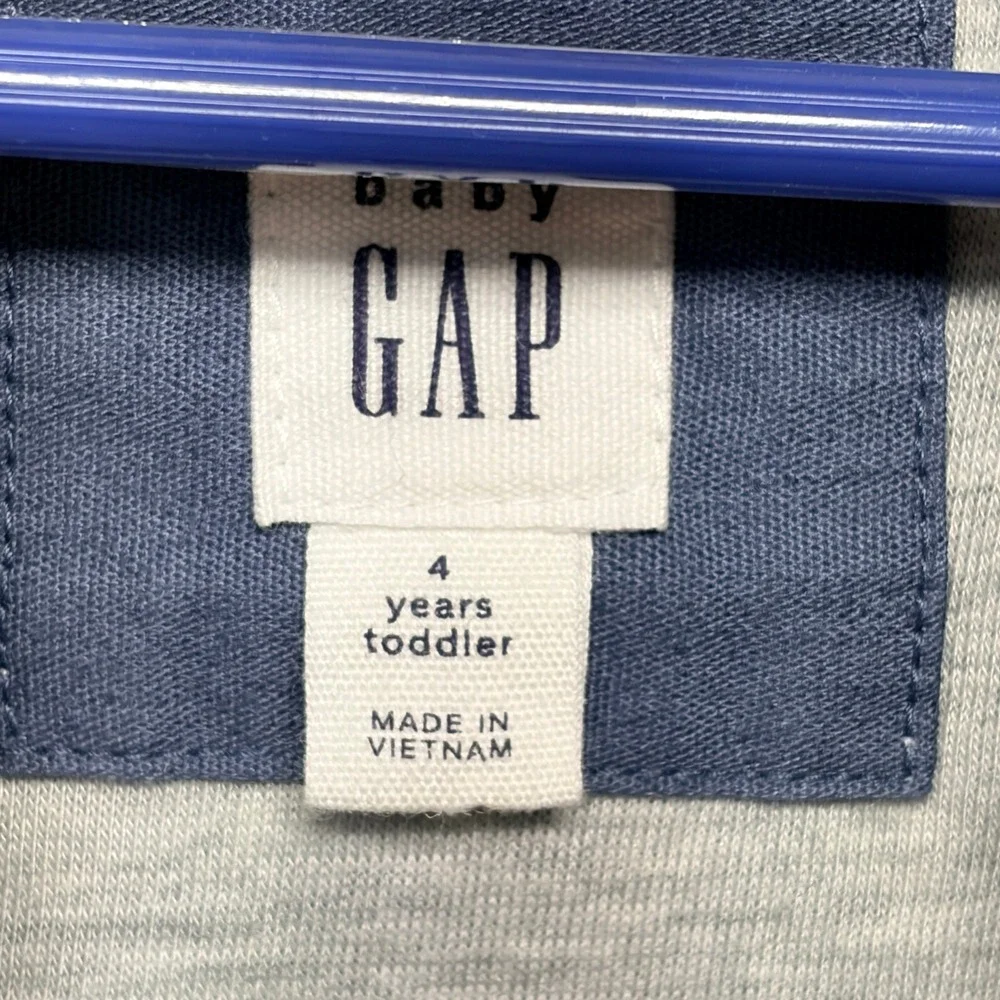 Baby Gap Toddler Boys Navy Blue Varsity Bomber Jacket Snap Front Size 4T